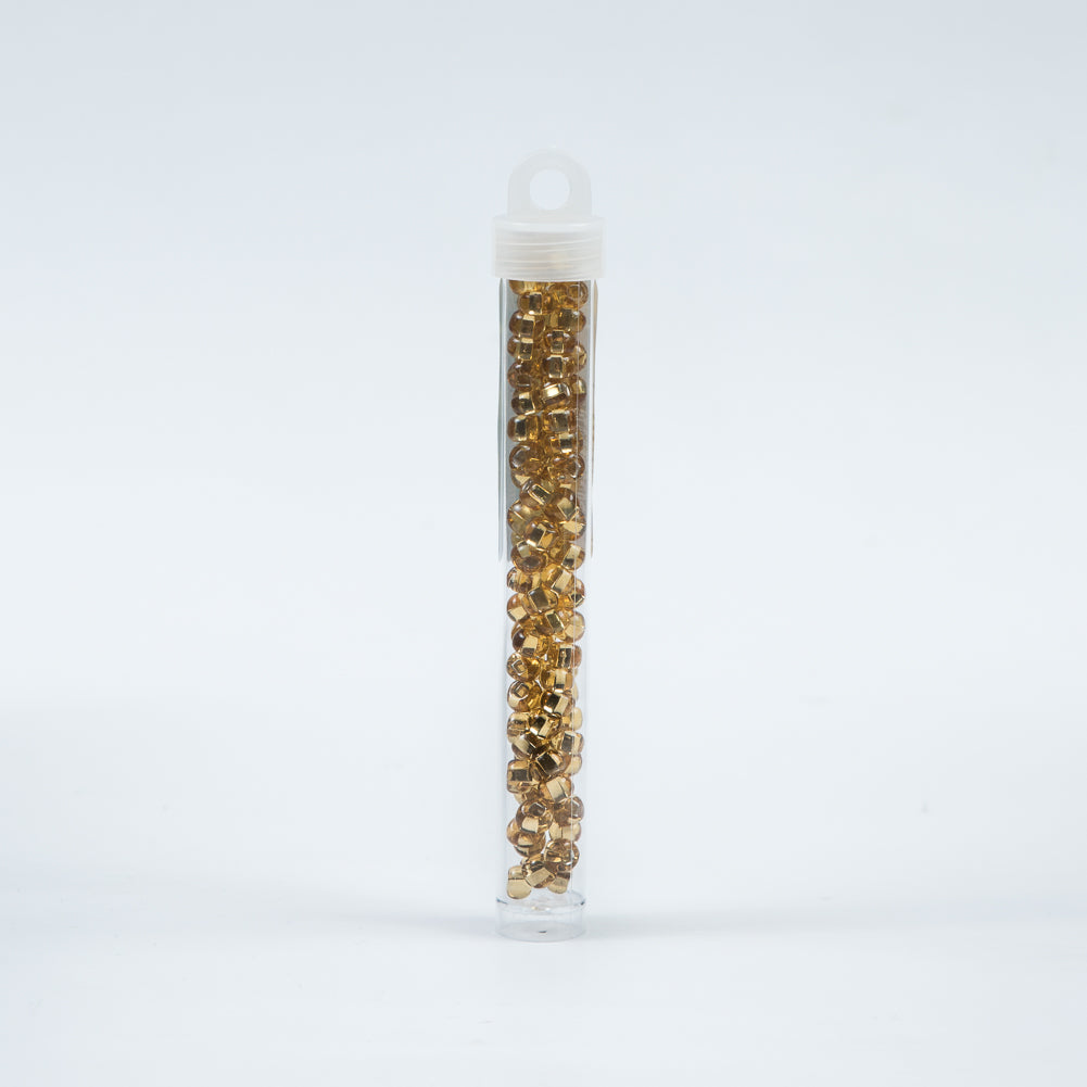Clear Gold Czech Seed Beads - Size 2 Detail