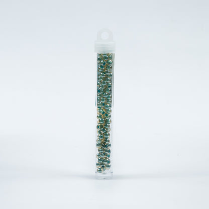Green Lined Topaz Czech Seed Beads - Size 2 - Detail