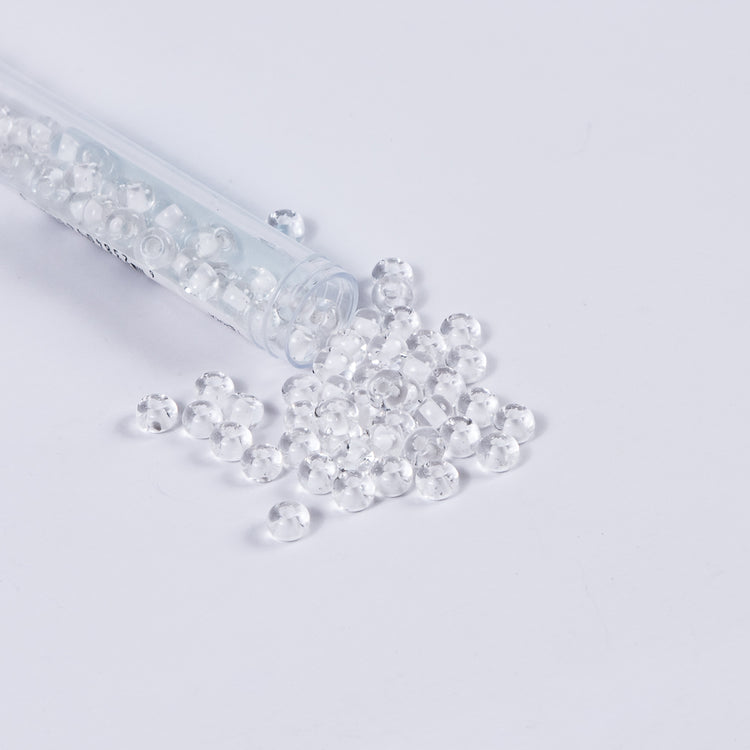 template--25130090922057__main-White Lined Crystal Czech Seed Beads - Size 2