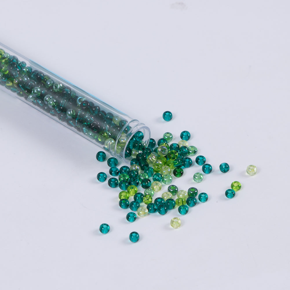 Mixed Seagreen Czech Seed Beads - Size 6
