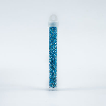 Silver Lined Aqua Czech Seed Beads - Size 6 Detail