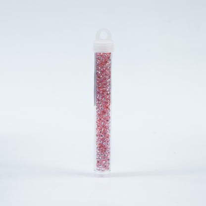 Silver Lined Pink Czech Seed Beads - Size 6 Detail