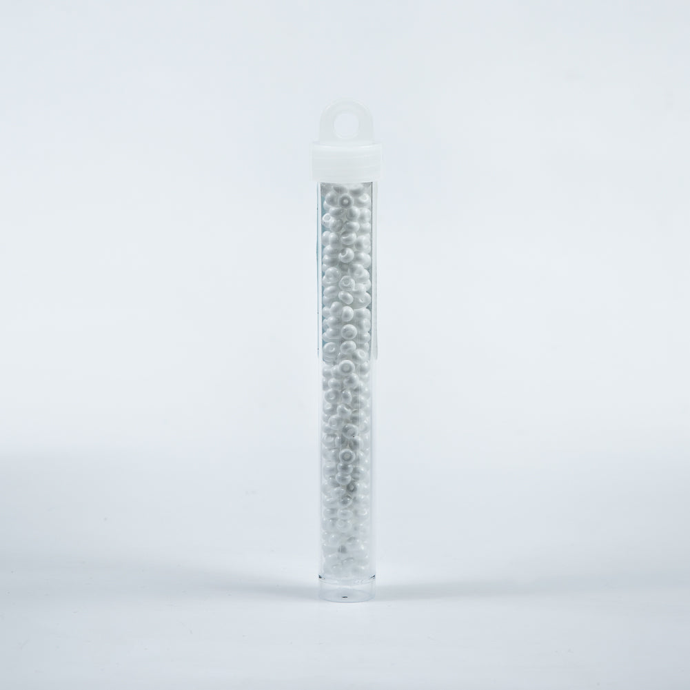 White Opaque Czech Seed Beads - Size 6 - Detail