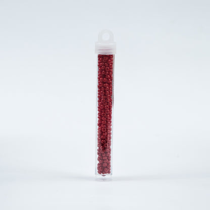 Medium Red Opaque Czech Seed Beads - Size 6 Detail