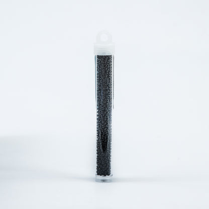 Black Opaque Czech Seed Beads - Size 8 Detail