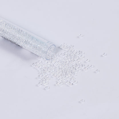 Clear Iridescent Czech Seed Beads - Size 8