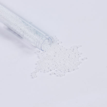 Pearl White Czech Seed Beads - Size 8