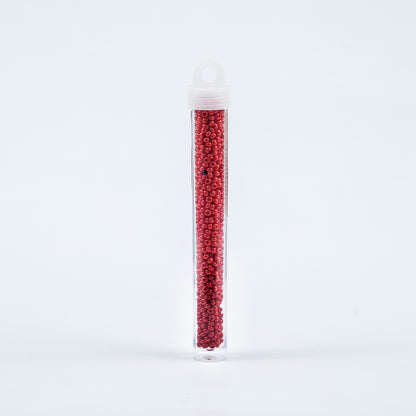 Light Red Opaque Amethyst Czech Seed Beads - Size 8 Detail