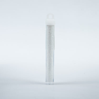 White Opaque Czech Seed Beads - Size 10 Detail