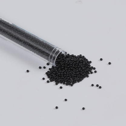 Black Opaque Czech Seed Beads - Size 10