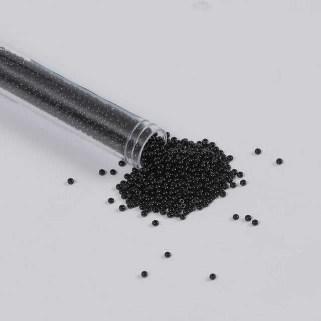 Black Opaque Czech Seed Beads - Size 10