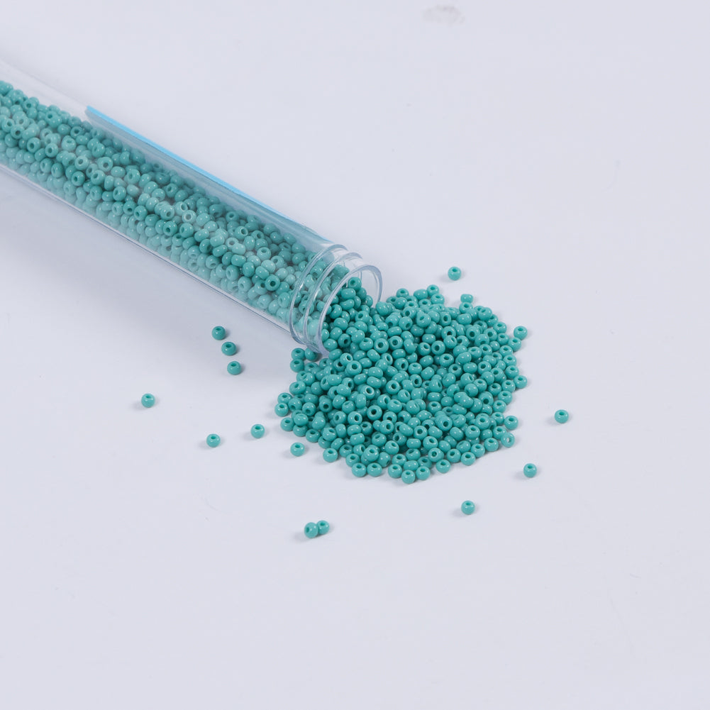 Turquoise Opaque Czech Seed Beads - Size 10