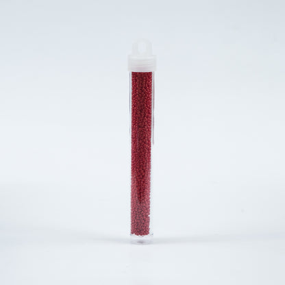 Medium Red Opaque Czech Seed Beads - Size 10 - Detail