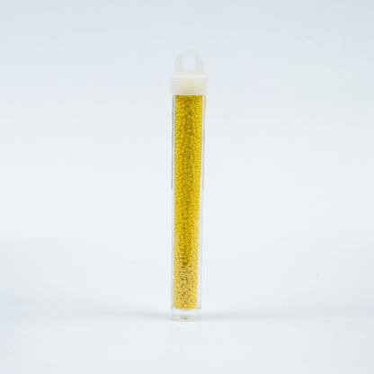 Lemon Yellow Opaque Czech Seed Beads - Size 10 Detail