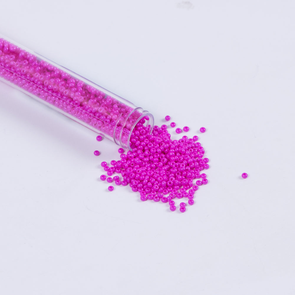 Dyed Hot Pink Czech Seed Beads - Size 10