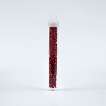 Light Red Clear Czech Seed Beads - Size 10 - Detail