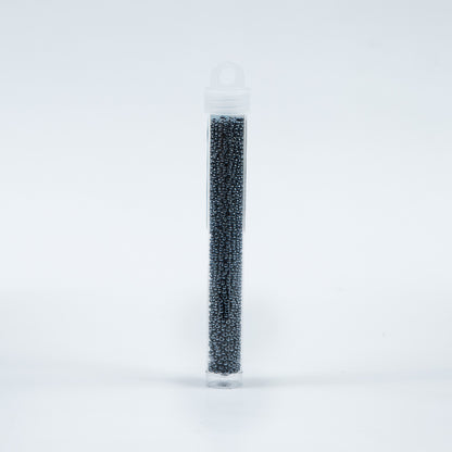 Metallic Gunmental Czech Seed Beads - Size 10 - Detail