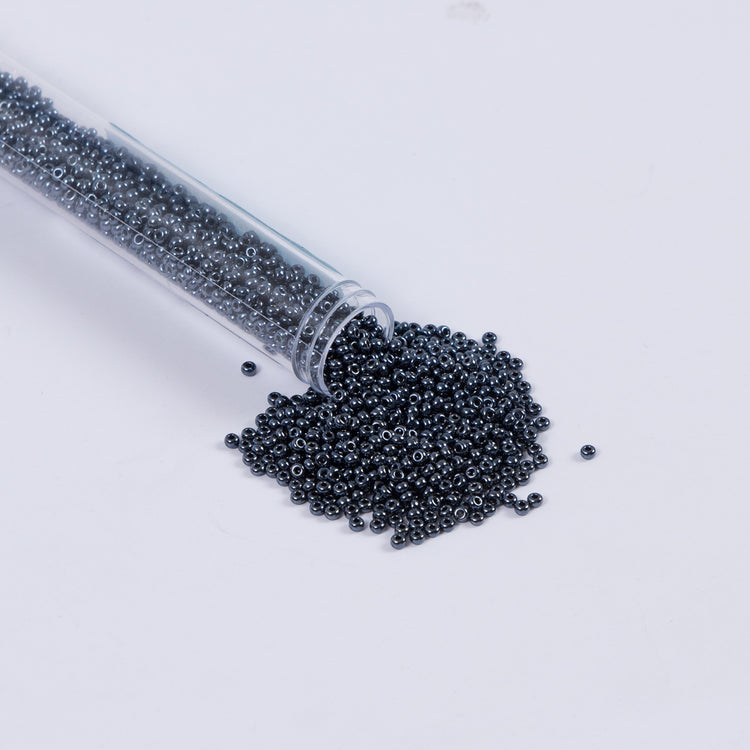 template--25130090922057__main-Metallic Gunmental Czech Seed Beads - Size 10