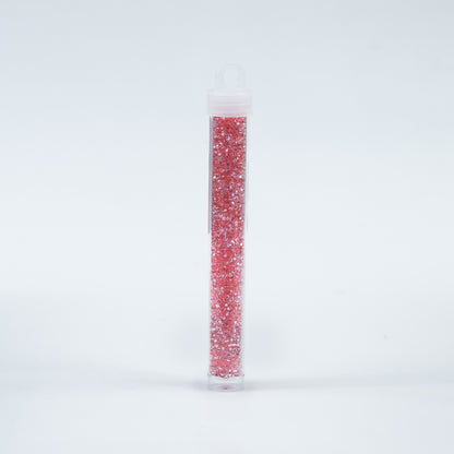 Pink Clear Czech Seed Beads - Size 10 Detail