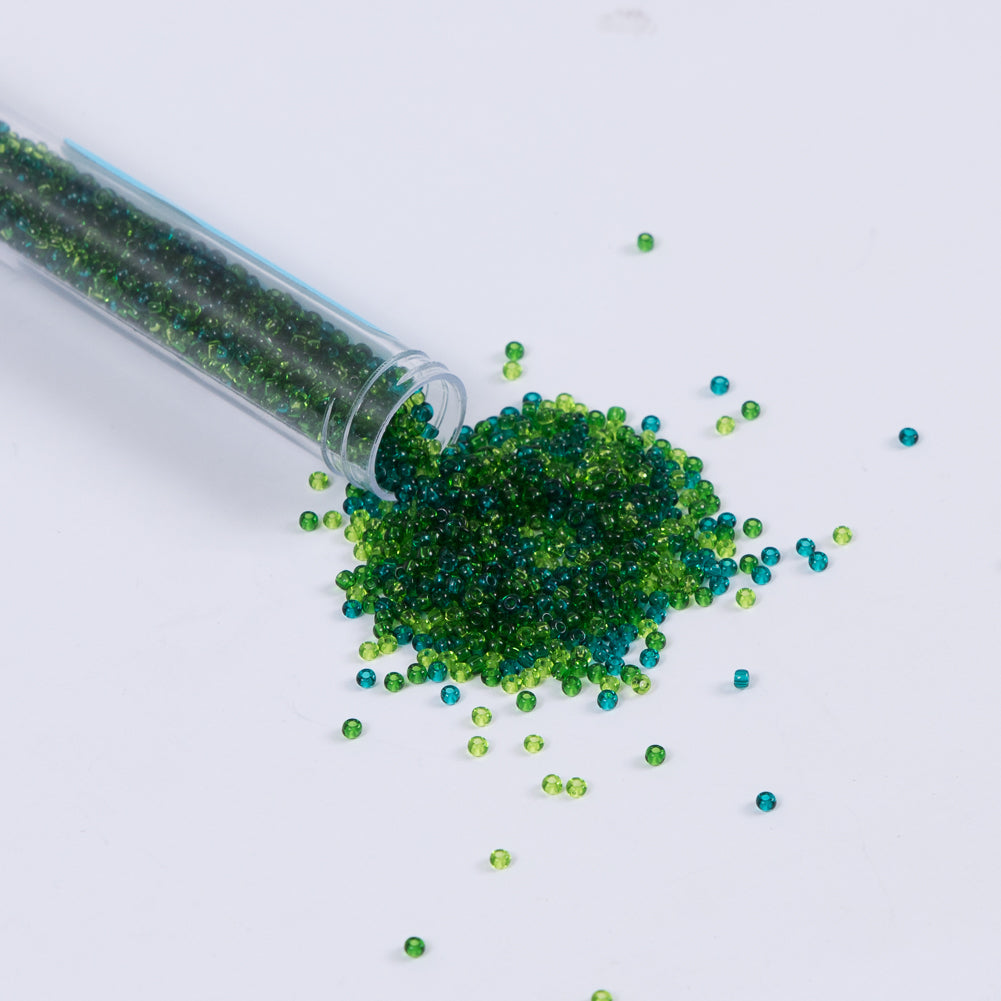 Clear Seagreen Mixed Czech Seed Beads - Size 10