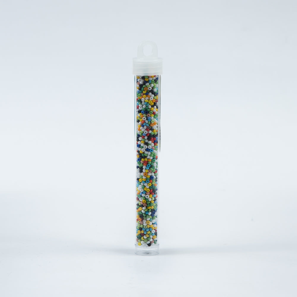 Opaque Multicolor Czech Seed Beads - Size 10 Detail