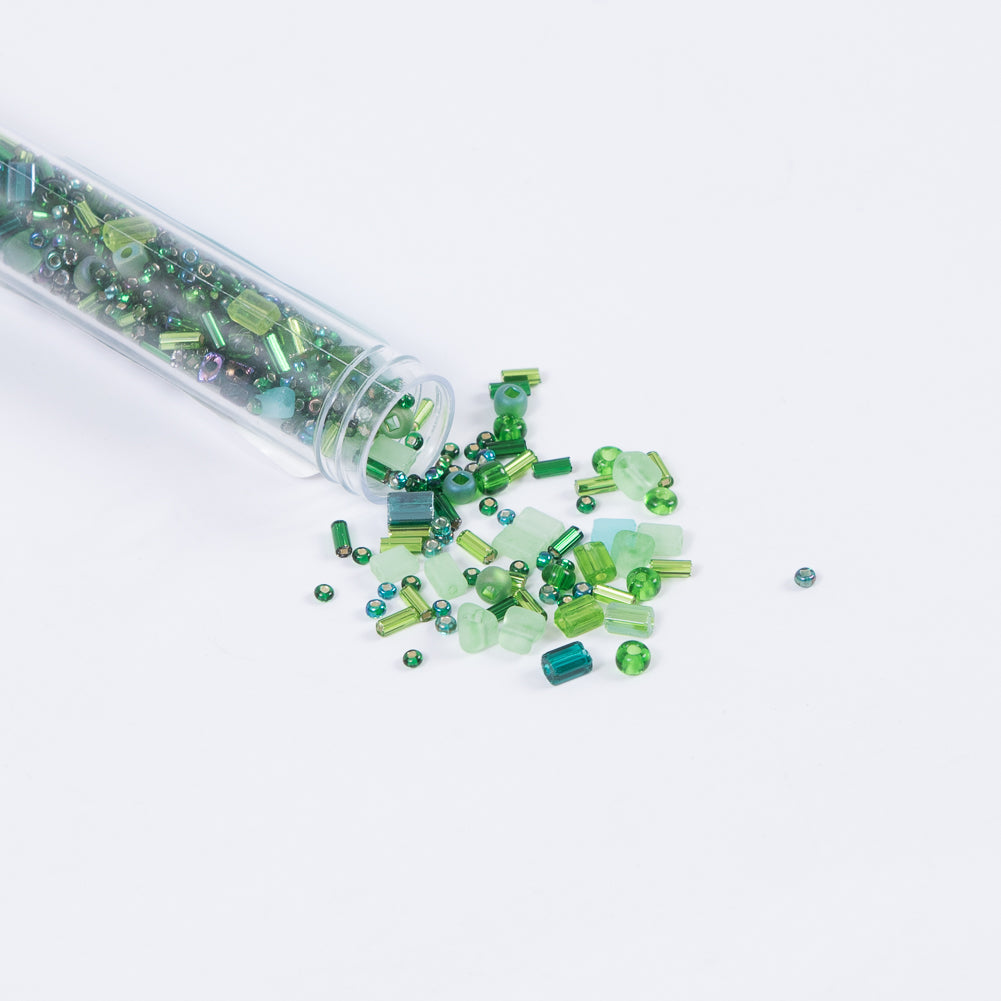 Green Mixed Media Beads - Size 10