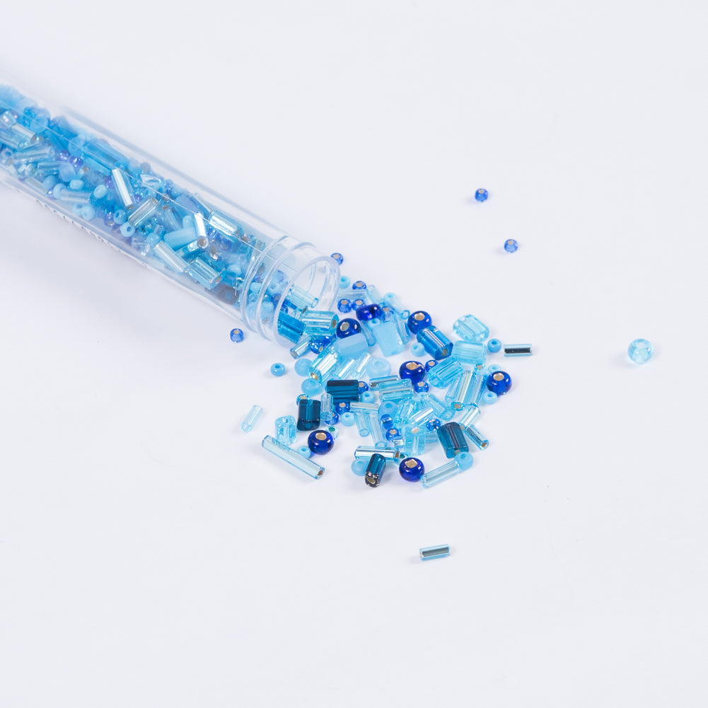 Aqua Mixed Media Beads - Size 10