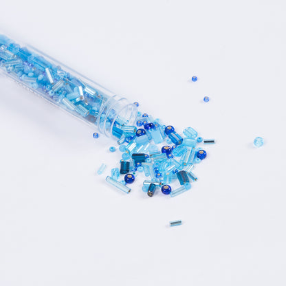 Aqua Mixed Media Beads - Size 10