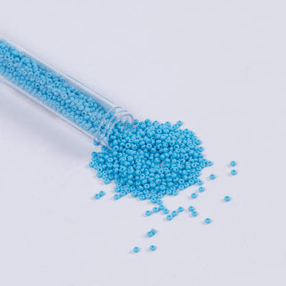 Light Blue Opaque Czech Seed Beads - Size 10