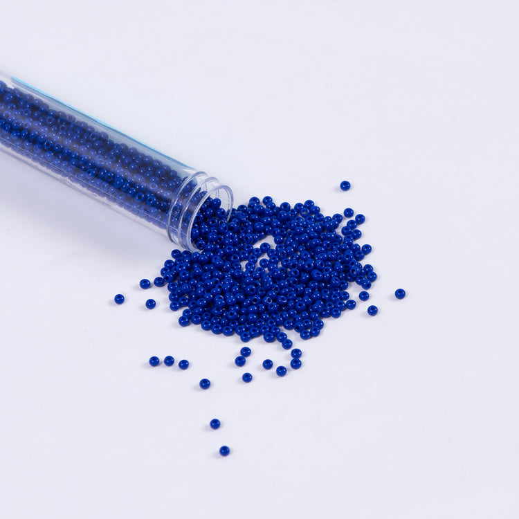 template--25130090922057__main-Royal Blue Opaque Czech Seed Beads - Size 10