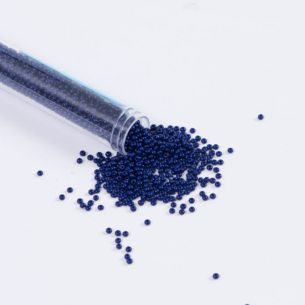 Dark Royal Blue Czech Seed Beads - Size 10