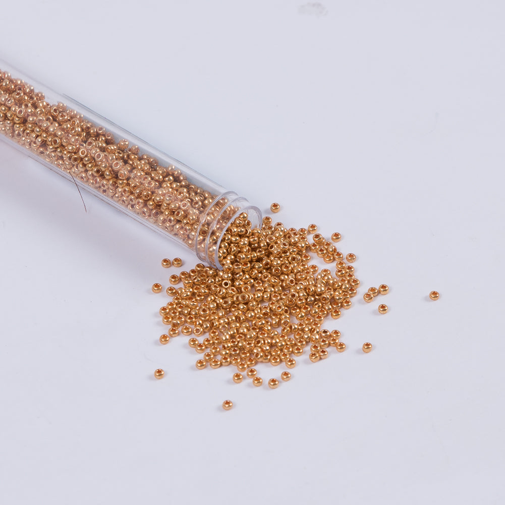Metallic Gold Czech Seed Beads - Size 10