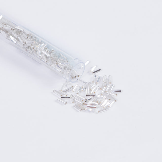 Silver Lined Crystal Czech Bugle Seed Beads - Size 3