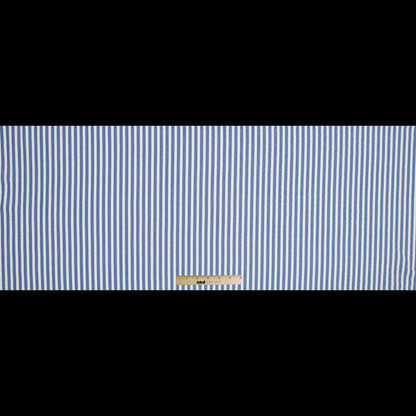 Blue and White Bengal Striped Cotton Seersucker Full