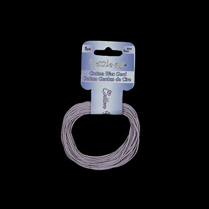 Dazzle-It Mauve Cotton Wax Cord - 1mm