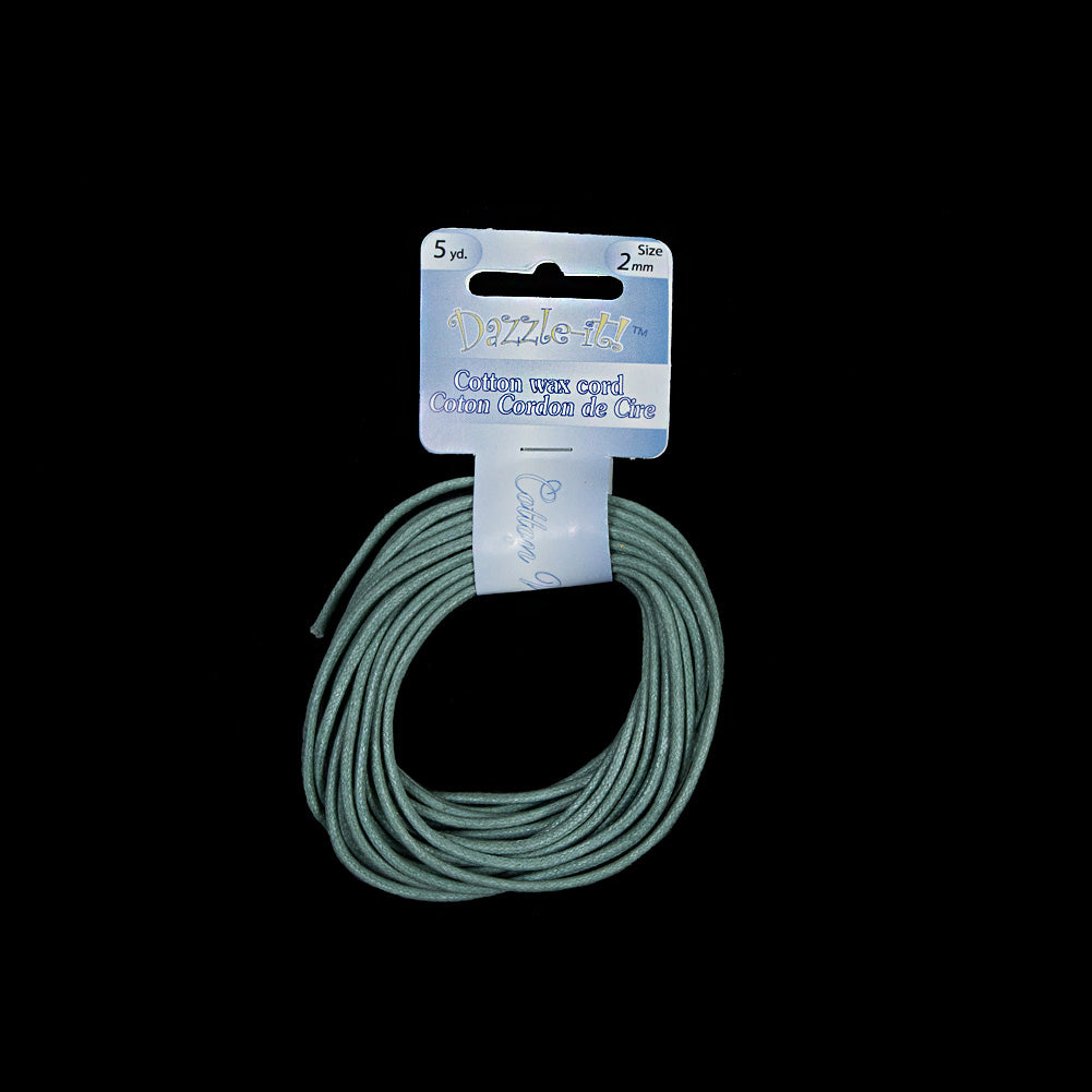 Dazzle-It Chinois Green Cotton Wax Cord - 2mm