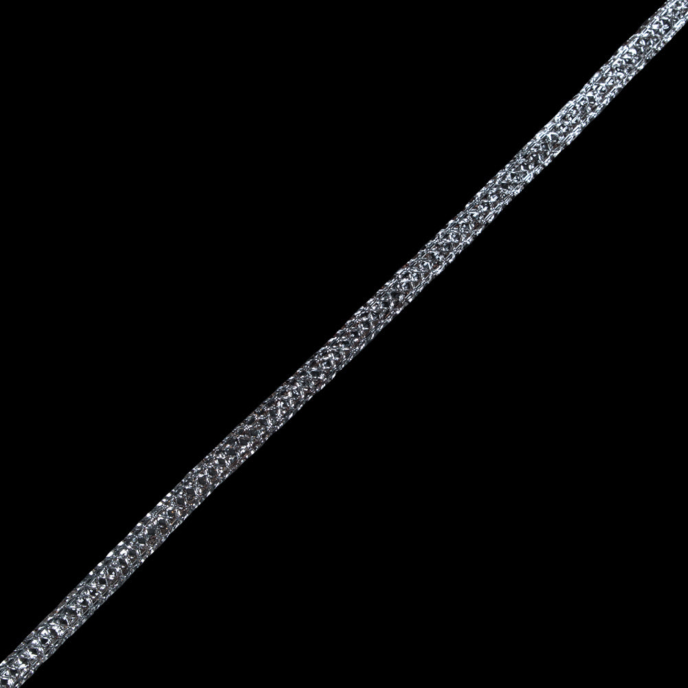 Silver Metallic Braided Trim - 0.375