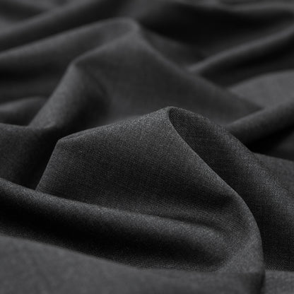 Super 120 Merino Wool Twill Suiting - Charcoal Detail