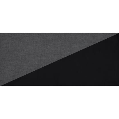 Black and Charcoal Virgin Wool Double Faced Melange Full