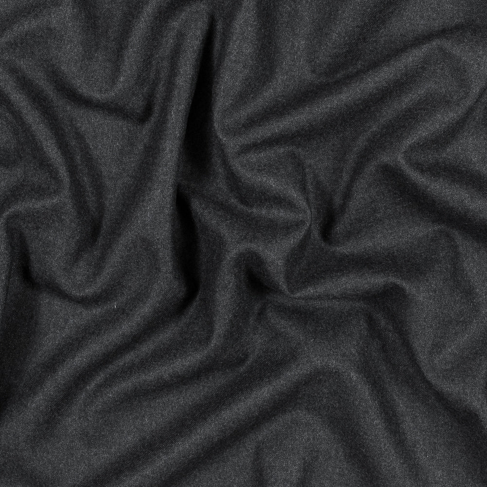 Charcoal Twill Wool Suiting