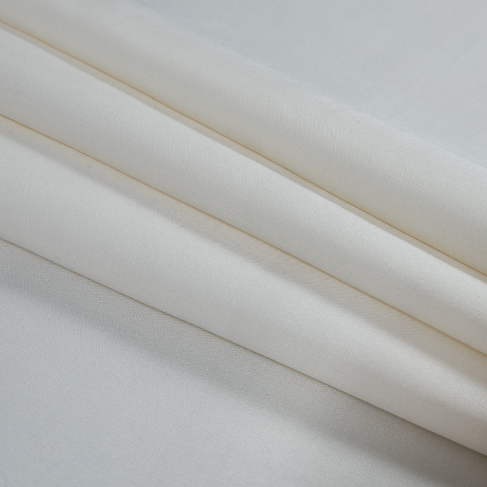 Antique White Silk and Wool Twill - Folded