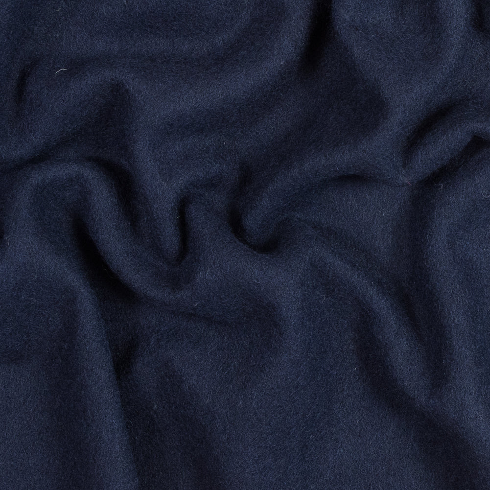 Navy Blue Double Faced Wool Coating