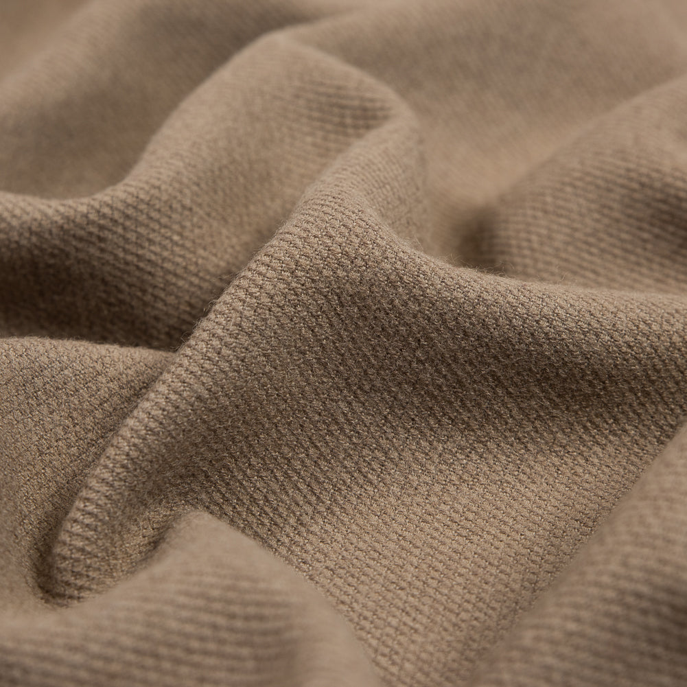 Tan Ribbed Wool Coating Detail