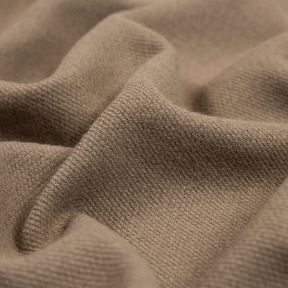 Tan Ribbed Wool Coating Detail