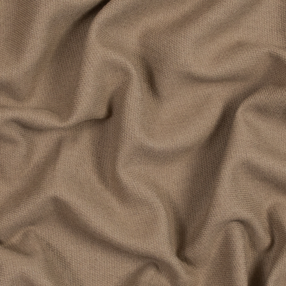 Tan Ribbed Wool Coating