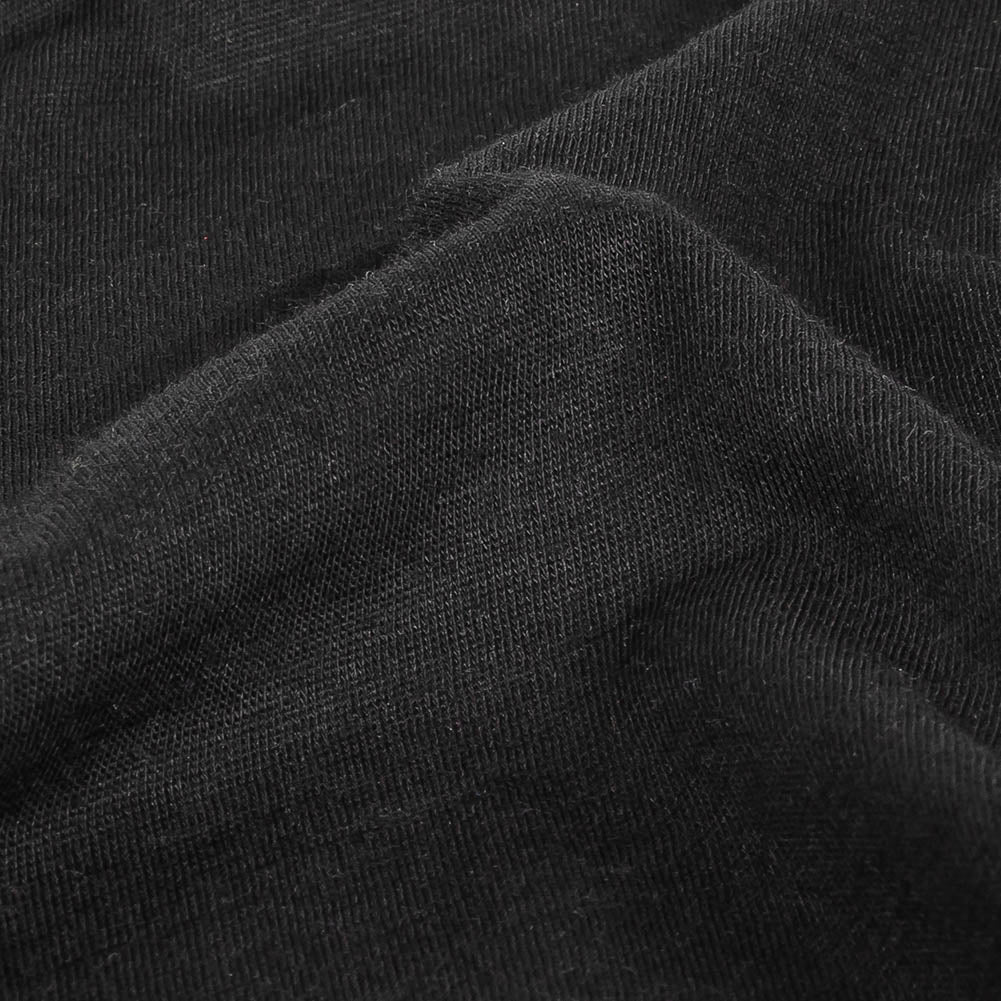 Black Rayon Tissue Weight Jersey - Detail