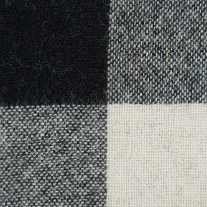 Black and Ivory Buffalo Check Wool Woven - Detail