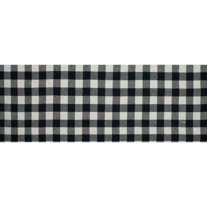 Black and Ivory Buffalo Check Wool Woven - Full