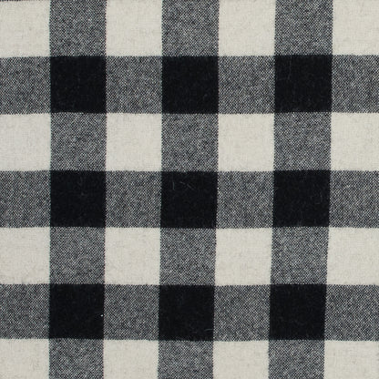 Black and Ivory Buffalo Check Wool Woven