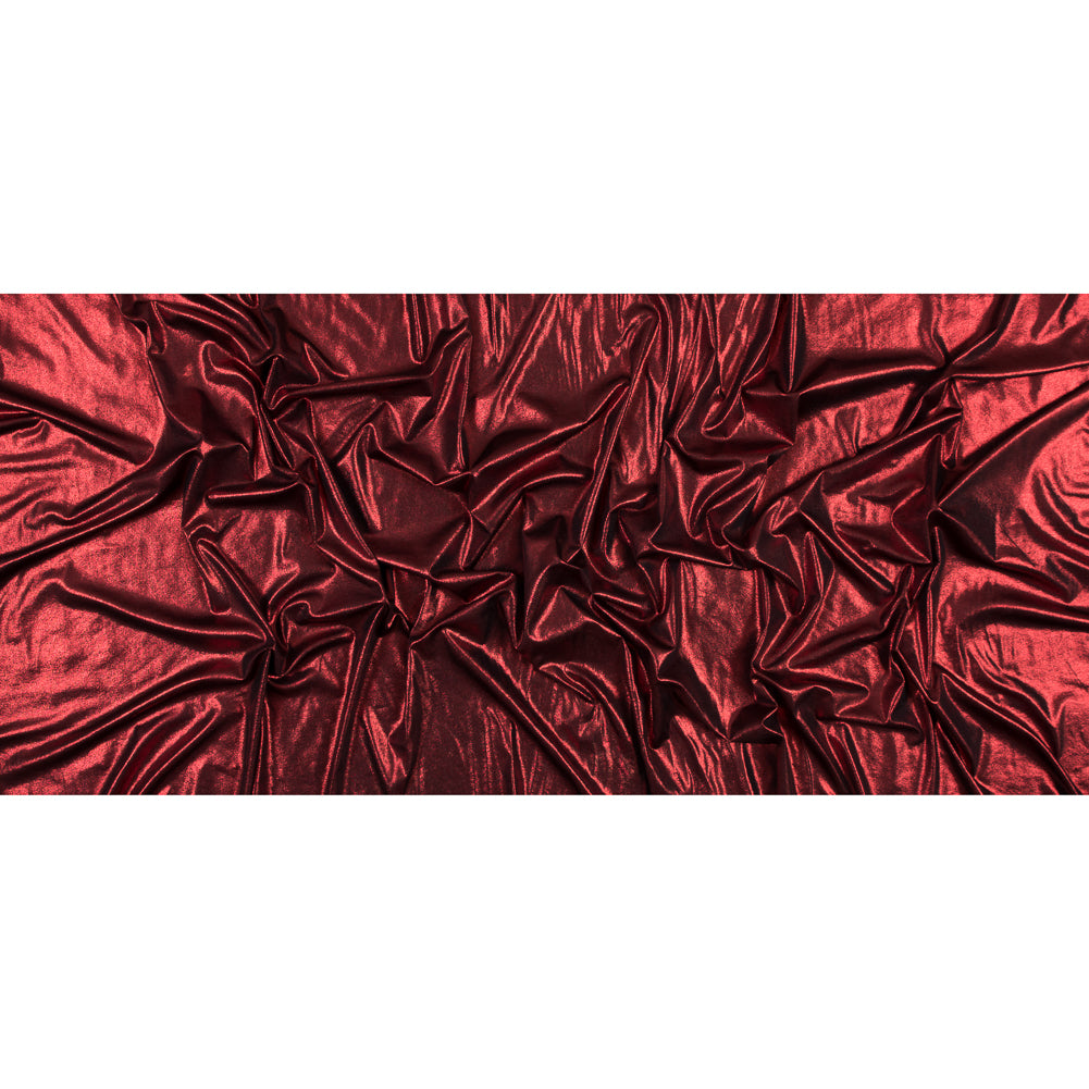Metallic Mars Red All-Over Foil Knit Folded